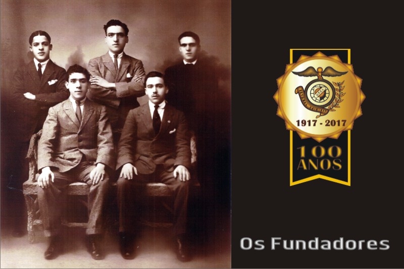 Os cinco fundadores do União Futebol Comércio e Indústria